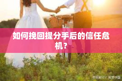 如何挽回提分手后的信任危机？