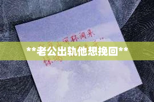 **老公出轨他想挽回**