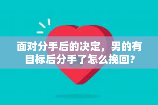 面对分手后的决定，男的有目标后分手了怎么挽回？