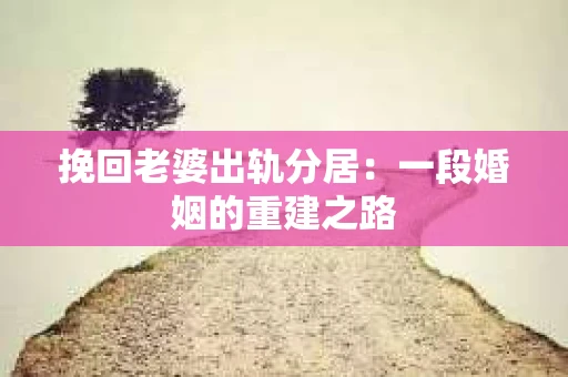挽回老婆出轨分居：一段婚姻的重建之路
