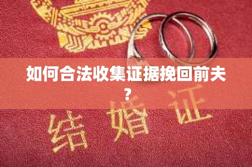 如何合法收集证据挽回前夫？