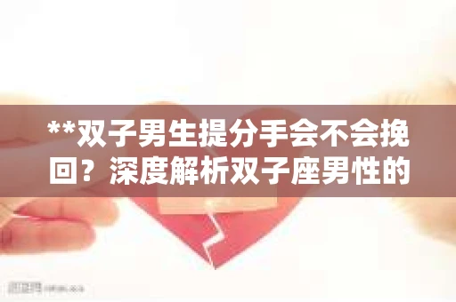 **双子男生提分手会不会挽回？深度解析双子座男性的情感决策**