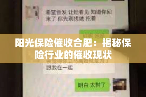 阳光保险催收合肥：揭秘保险行业的催收现状