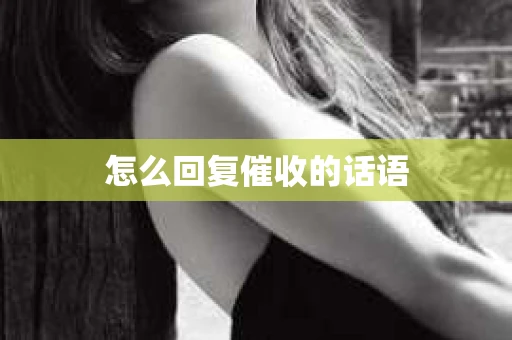 怎么回复催收的话语
