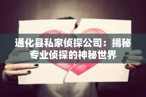 通化县私家侦探公司：揭秘专业侦探的神秘世界
