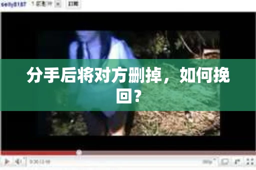 分手后将对方删掉，如何挽回？