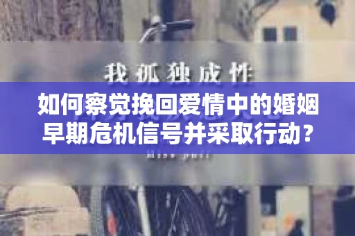 如何察觉挽回爱情中的婚姻早期危机信号并采取行动？