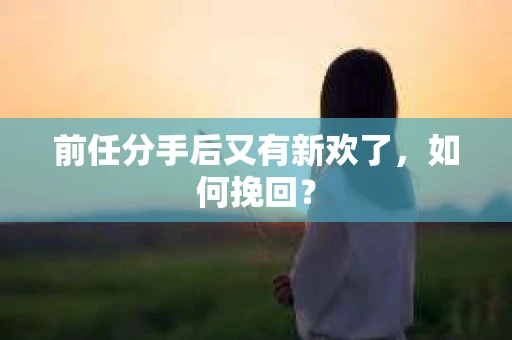 前任分手后又有新欢了，如何挽回？