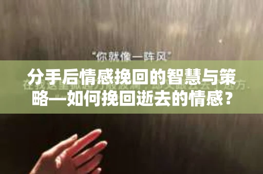 分手后情感挽回的智慧与策略—如何挽回逝去的情感？